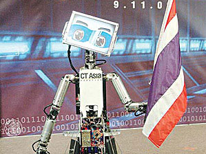 น้องซีที หุ่นยนต์ เสิร์ฟอาหาร สัญชาติไทย 