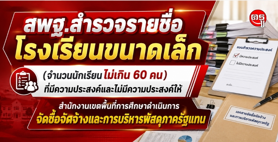 สพฐ. สำรวจข้อมูลโรงเรียนขนาดเล็กไม่เกิน 60 คน ที่มีความประสงค์และไม่มีความประสงค์ให้สำนักงานเขตพื้นที่การศึกษาดำเนินการจัดซื้อจัดจ้างและการบริหารพัสดุภาครัฐแทน สพฐ. สำรวจข้อมูลโรงเรียนขนาดเล็กไม่เกิน 60 คน ที่มีความประสงค์และไม่มีความประสงค์ให้สำนักงานเขตพื้นที่การศึกษาดำเนินการจัดซื้อจัดจ้างและการบริหารพัสดุภาครัฐแทน