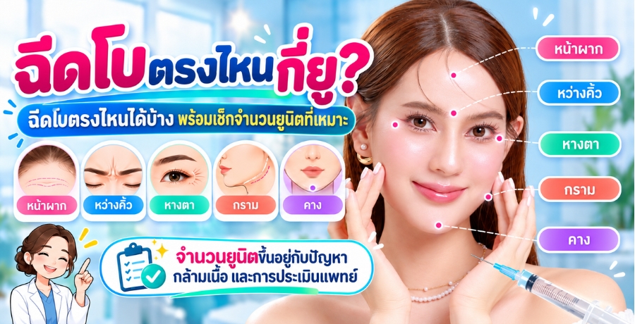 ฉีดโบตรงไหนกี่ยู? ฉีดโบตรงไหนได้บ้าง พร้อมเช็กจำนวนยูนิตที่เหมาะ