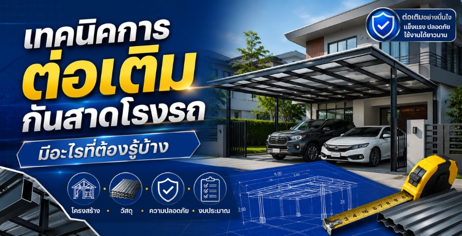 เทคนิคการต่อเติมกันสาดโรงรถ มีอะไรที่ต้องรู้บ้าง