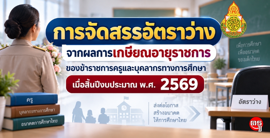 การจัดสรรอัตราว่างจากผลการเกษียณอายุราชการของข้าราชการครูและบุคลากรทางการศึกษา เมื่อสิ้นปีงบประมาณ พ.ศ. 2569