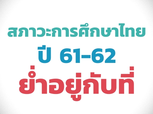สภาวะการศึกษาไทยปี61-62 ย่ำอยู่กับที่